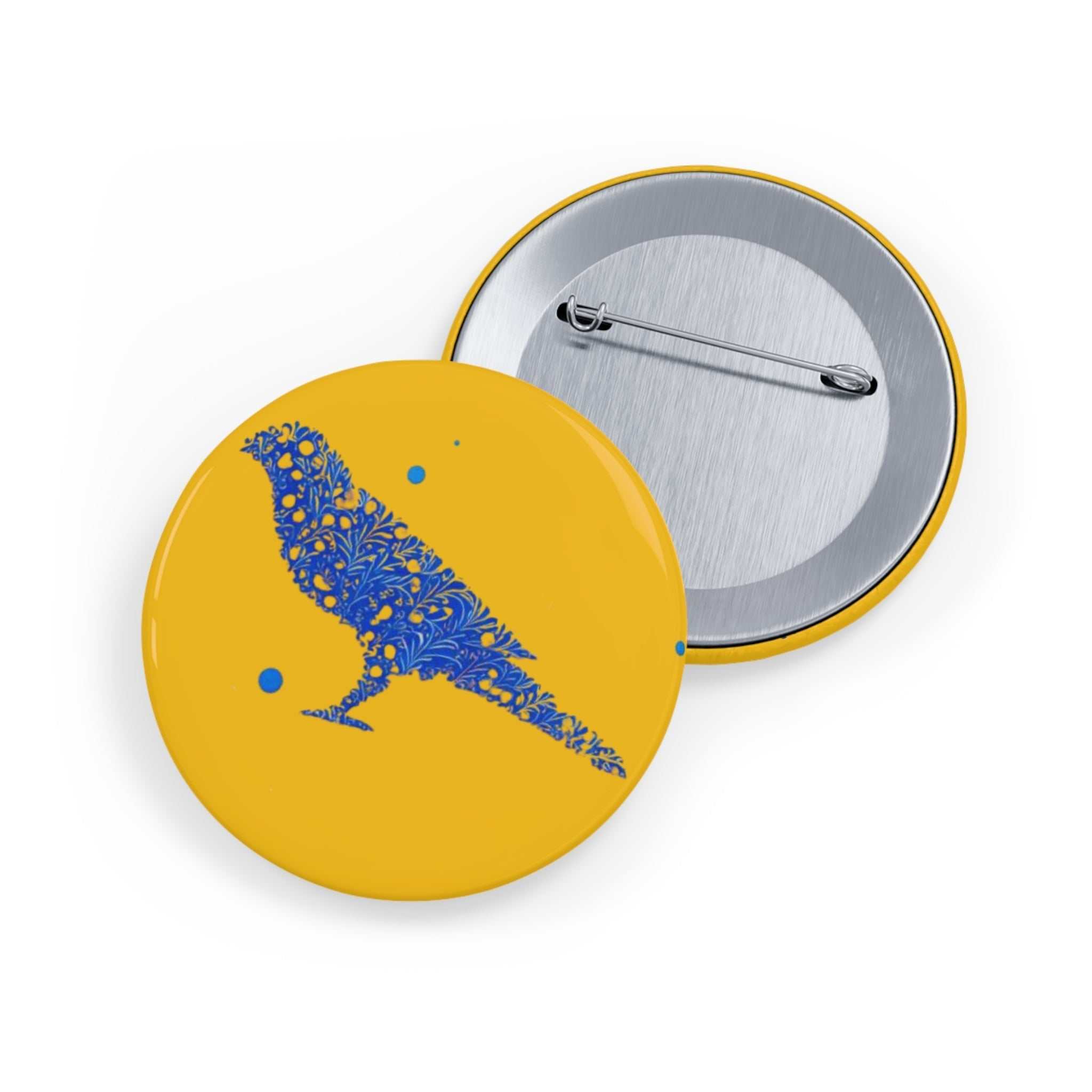 Kusama Canary Blue and Yellow Pin