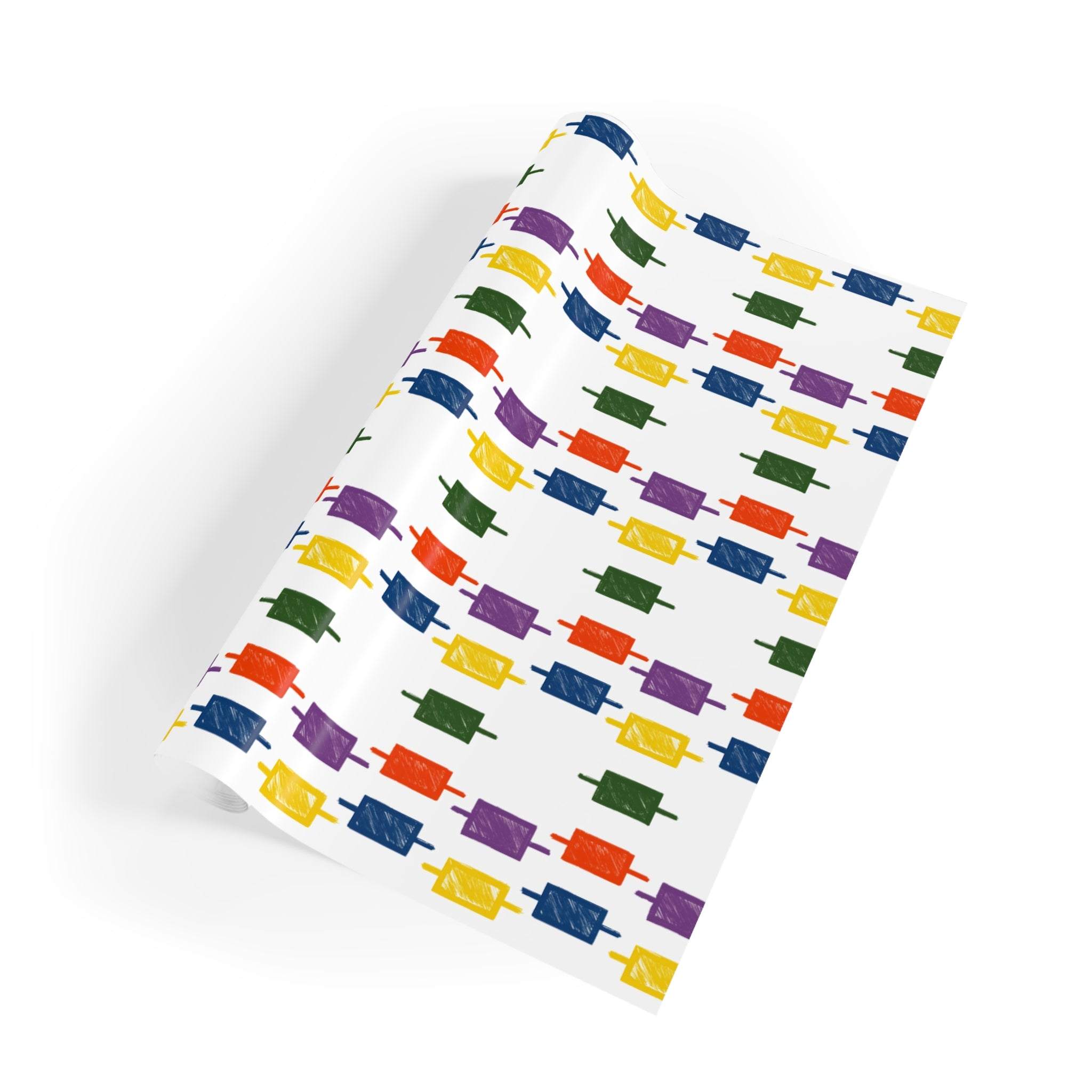 Colorful Candlesticks Wrapping Paper