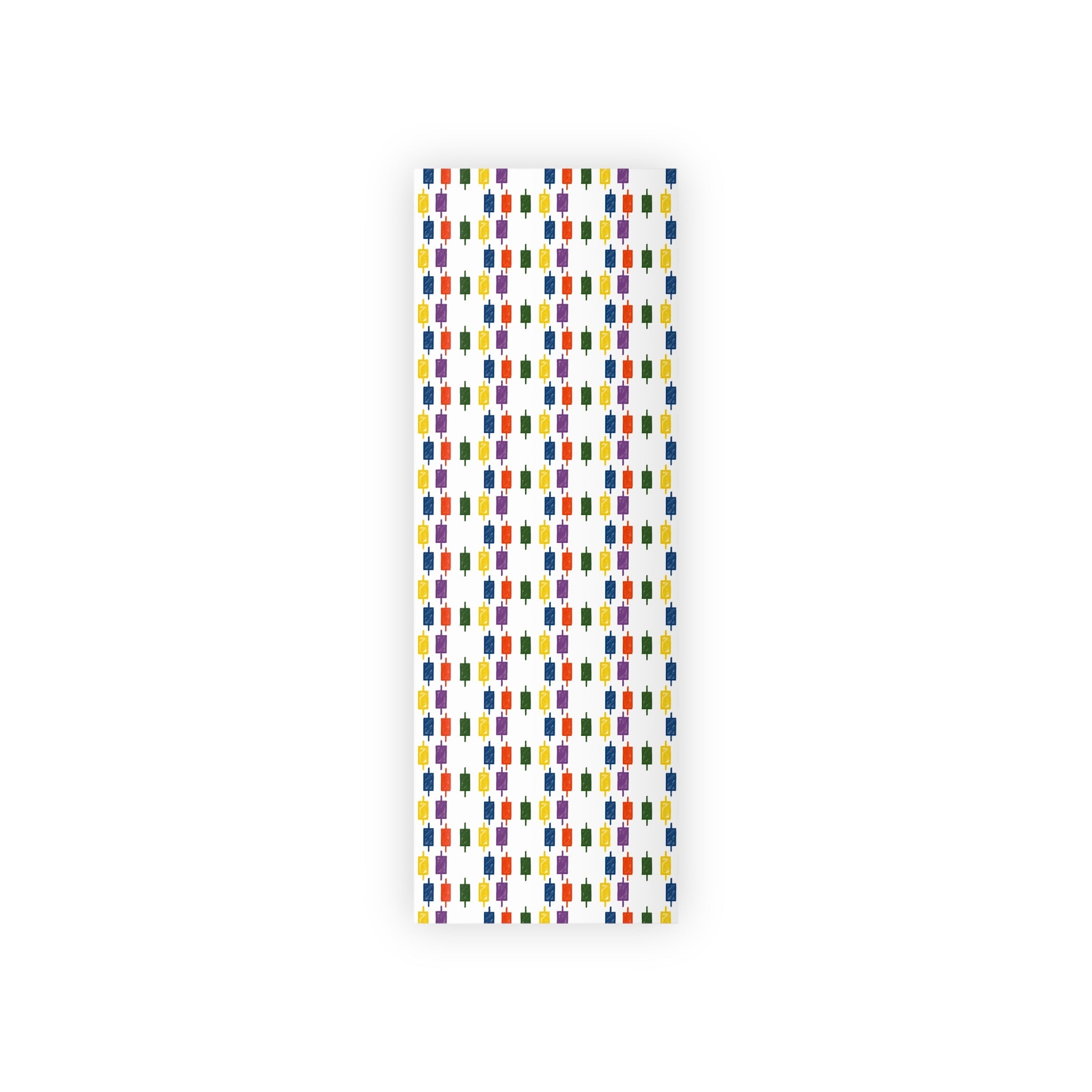 Colorful Candlesticks Wrapping Paper with playful design and eco-friendly features.