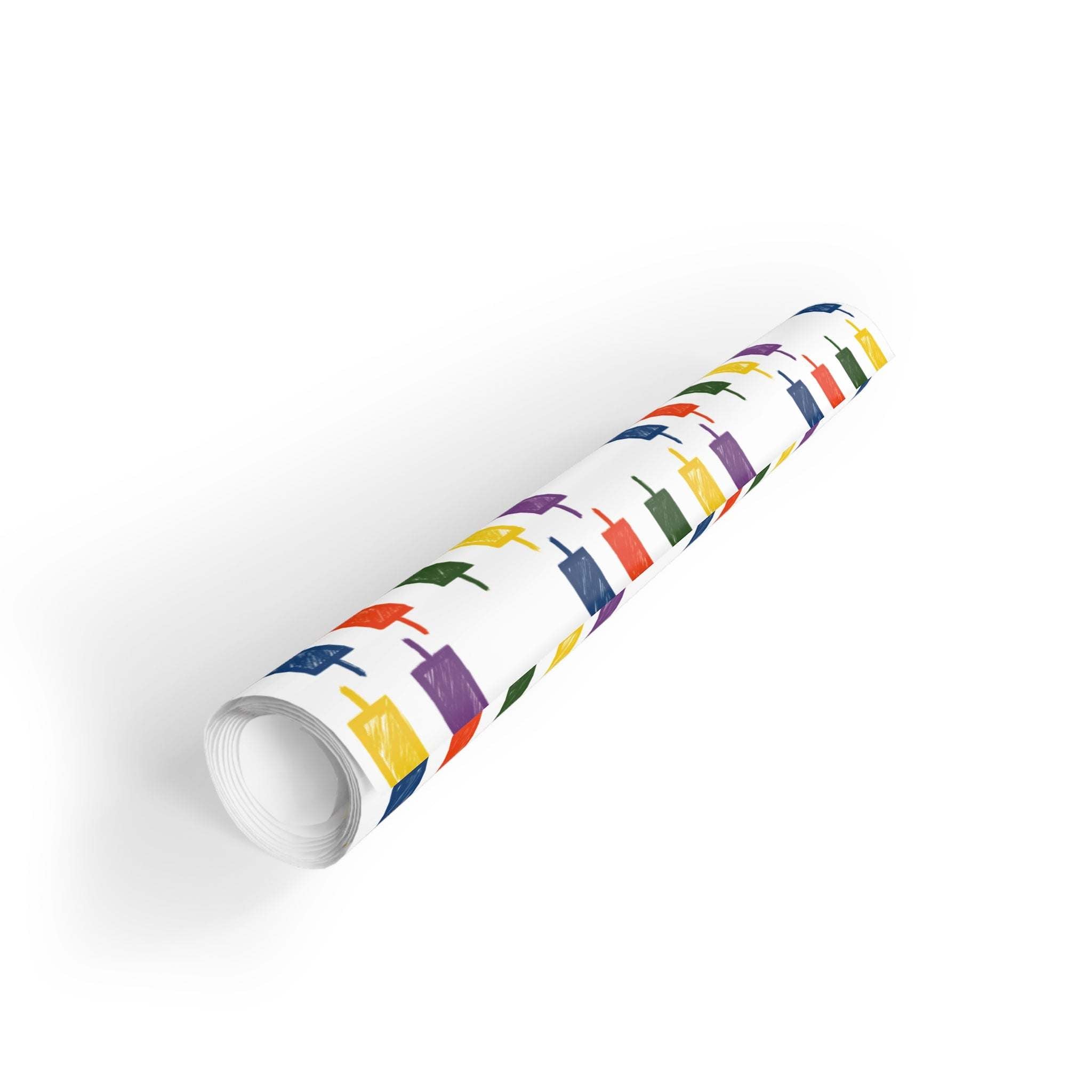 Colorful Candlesticks Wrapping Paper