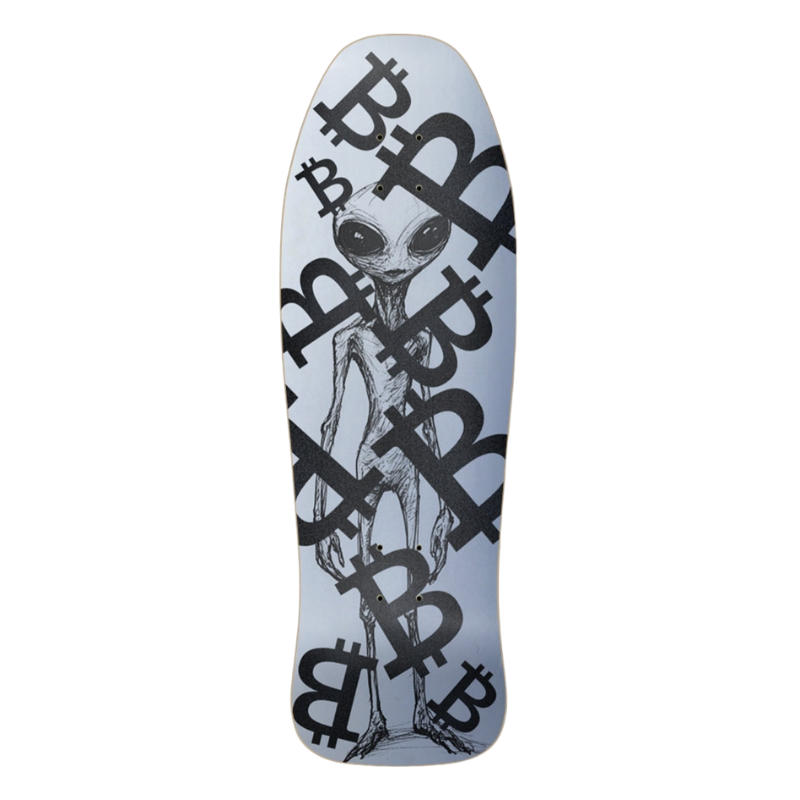 Bitcoin Alien Skateboard