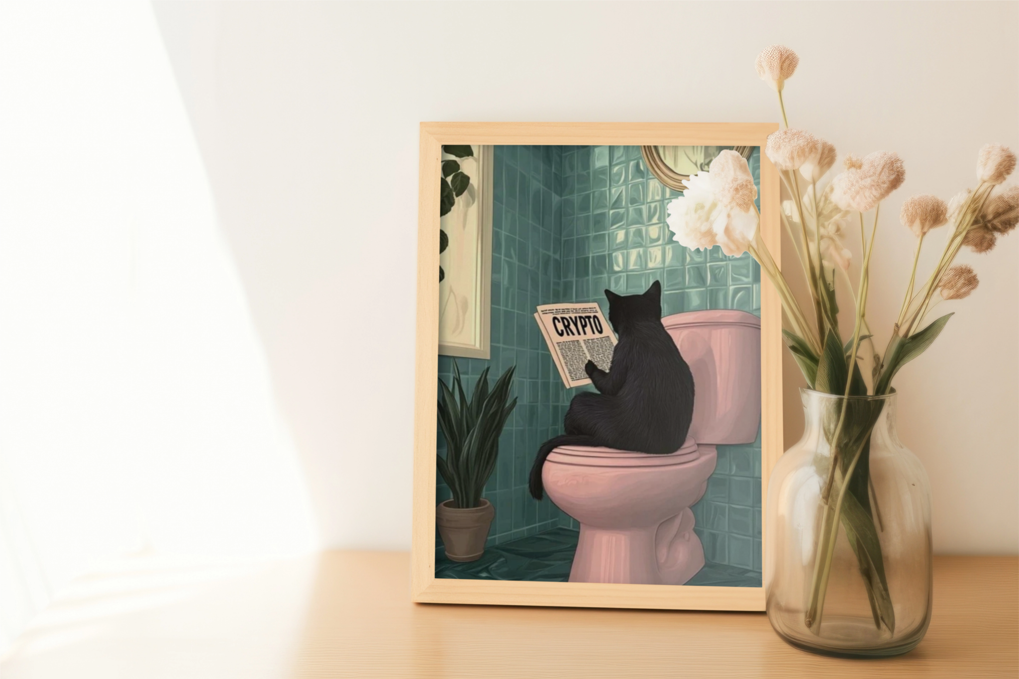Limited Edition Crypto Art: Market Cat