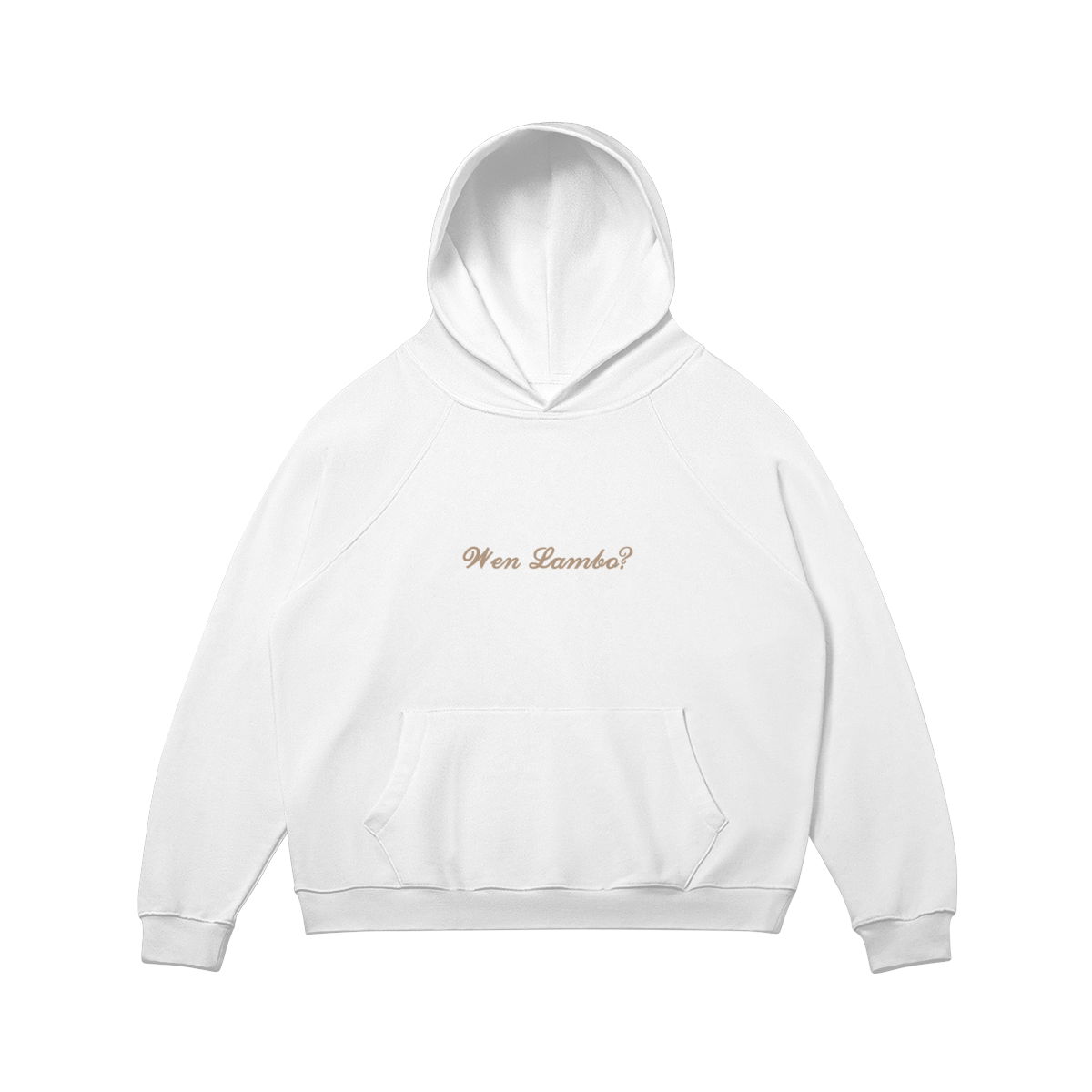 Wen Lambo Crypto Premium White Hoodie