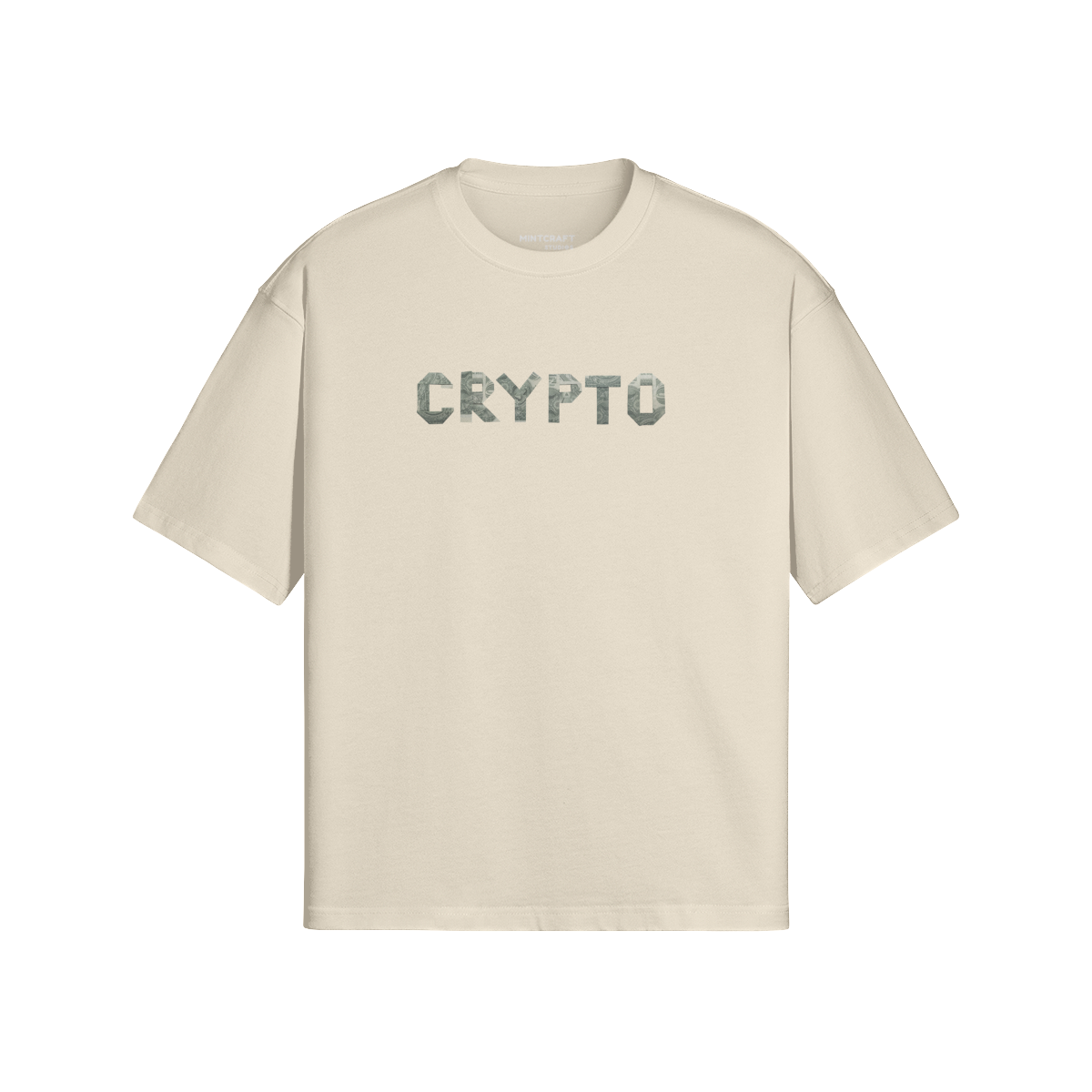 Crypto T-shirt with boxy fit and minimalist design made from premium-quality cotton.