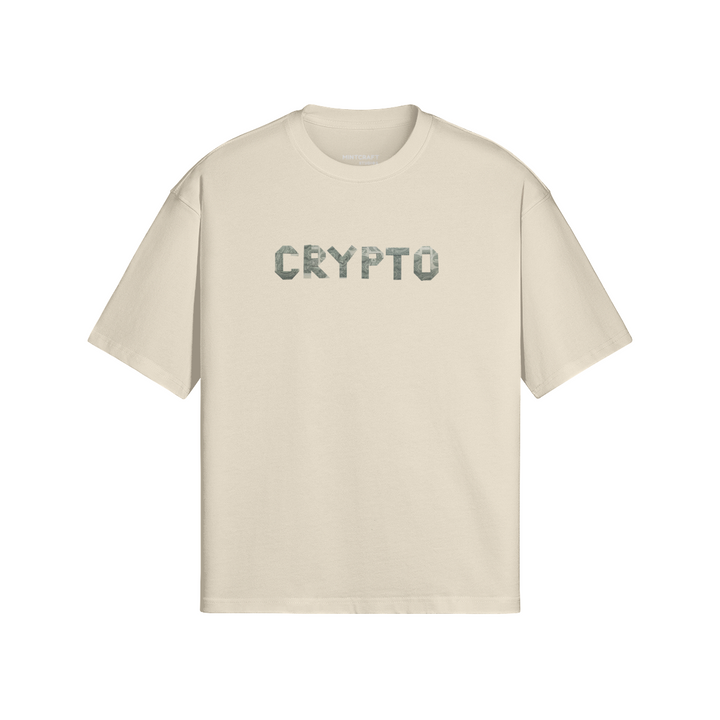 Crypto T-shirt with boxy fit and minimalist design made from premium-quality cotton.