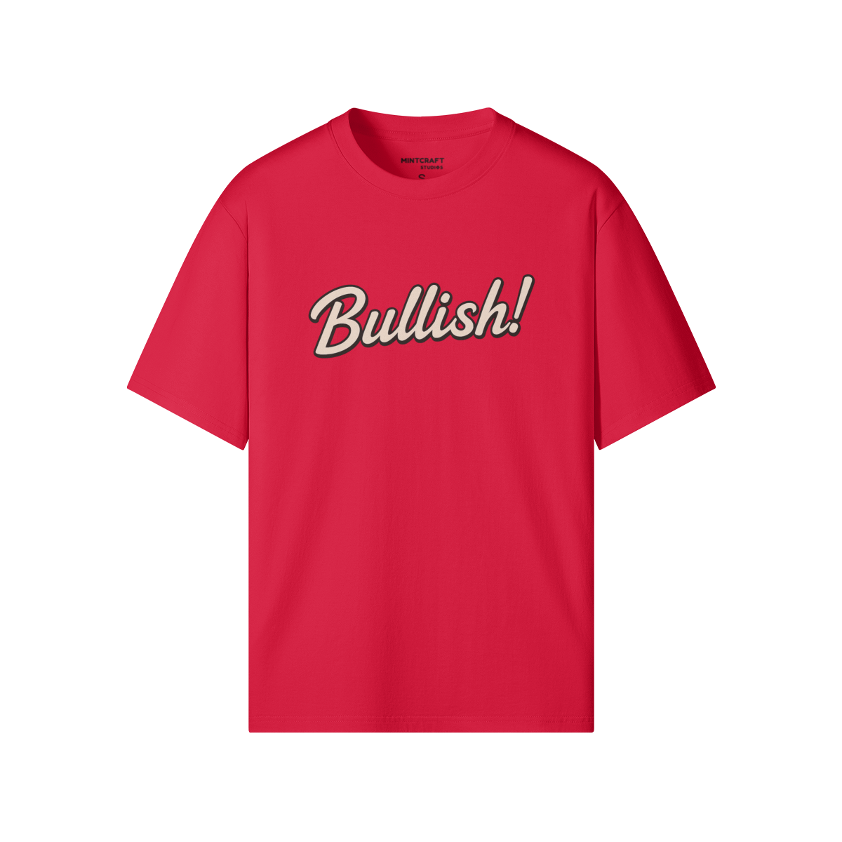 Bullish T-shirt with crew neck and regular fit in red.
